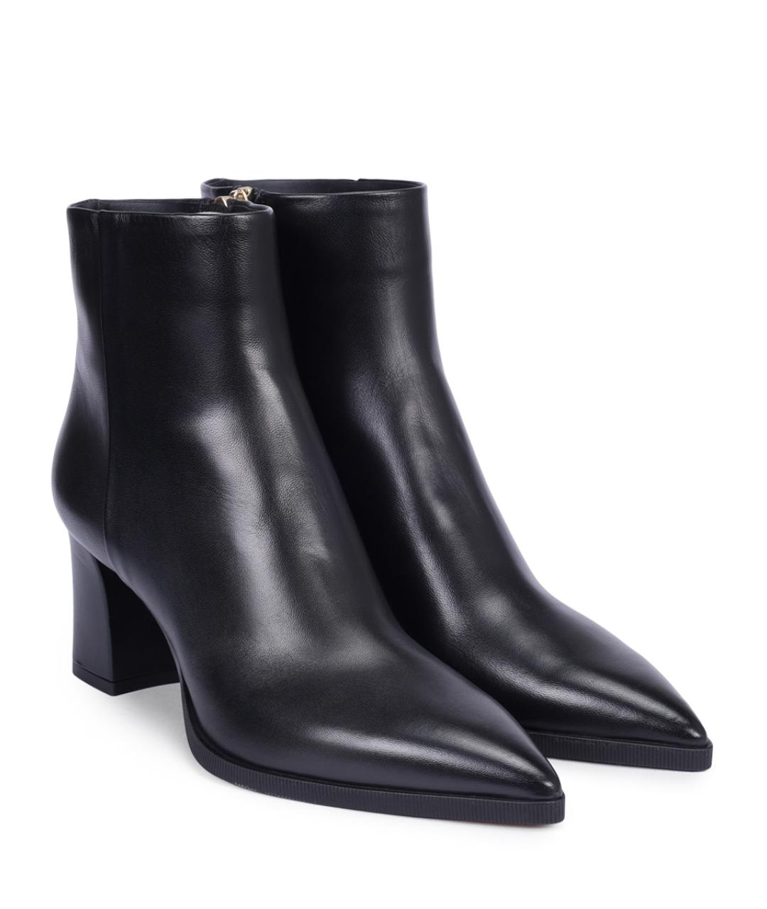 SANTONI Серые кожаные ботильоны, фото 2