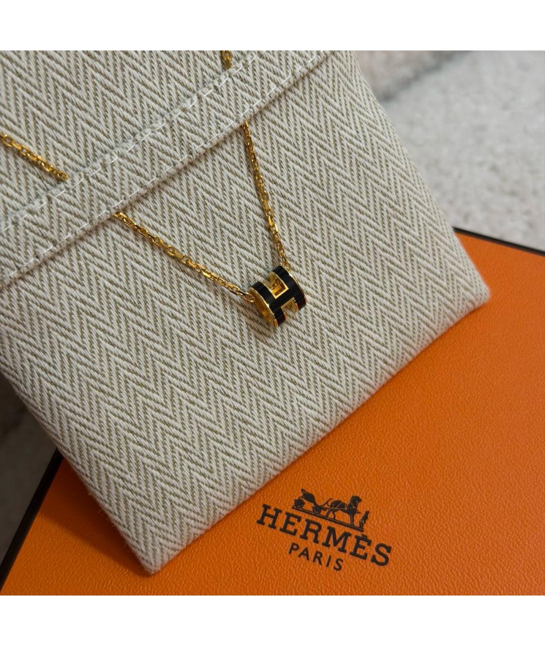 HERMES Черная металлическая подвеска, фото 4