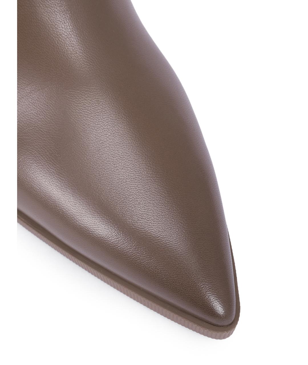 SANTONI Коричневые кожаные ботильоны, фото 5