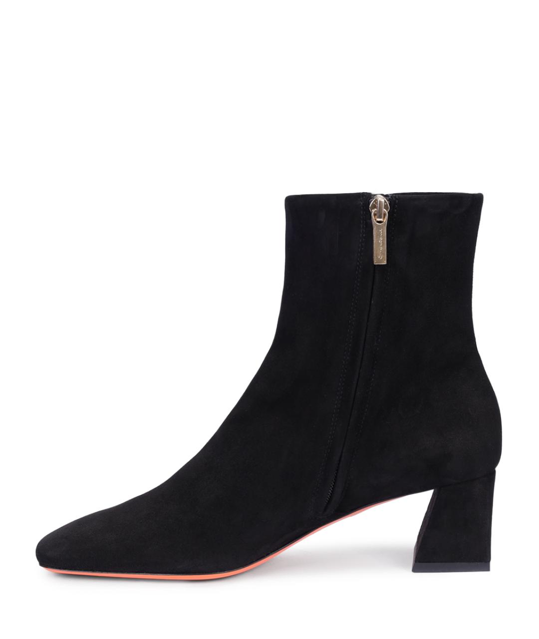 SANTONI Черные замшевые ботильоны, фото 3