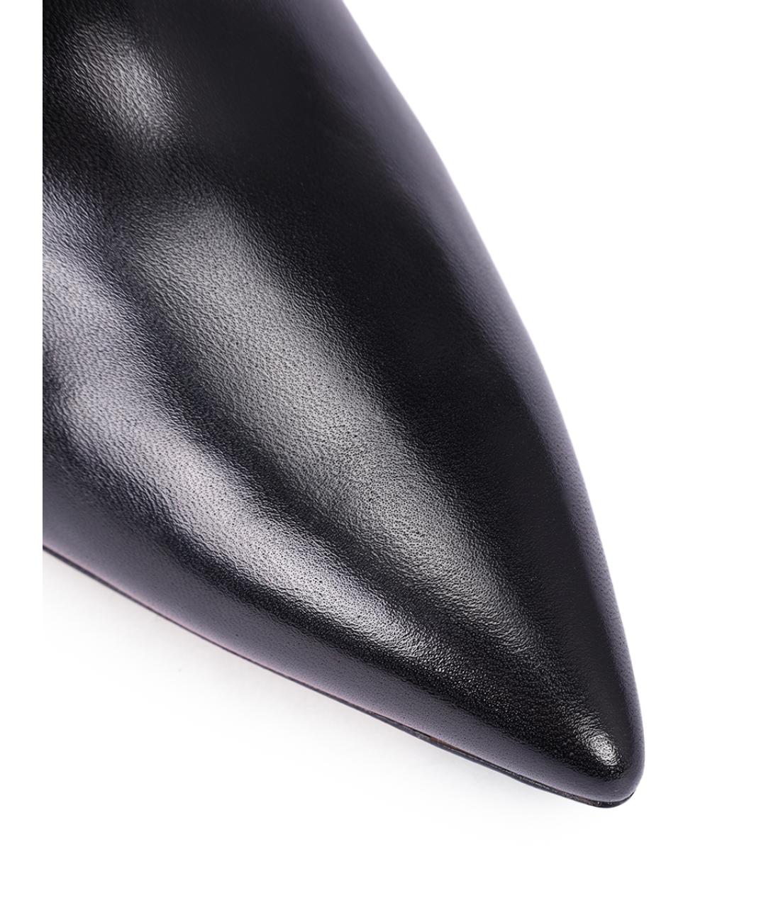 SANTONI Черные кожаные ботильоны, фото 5