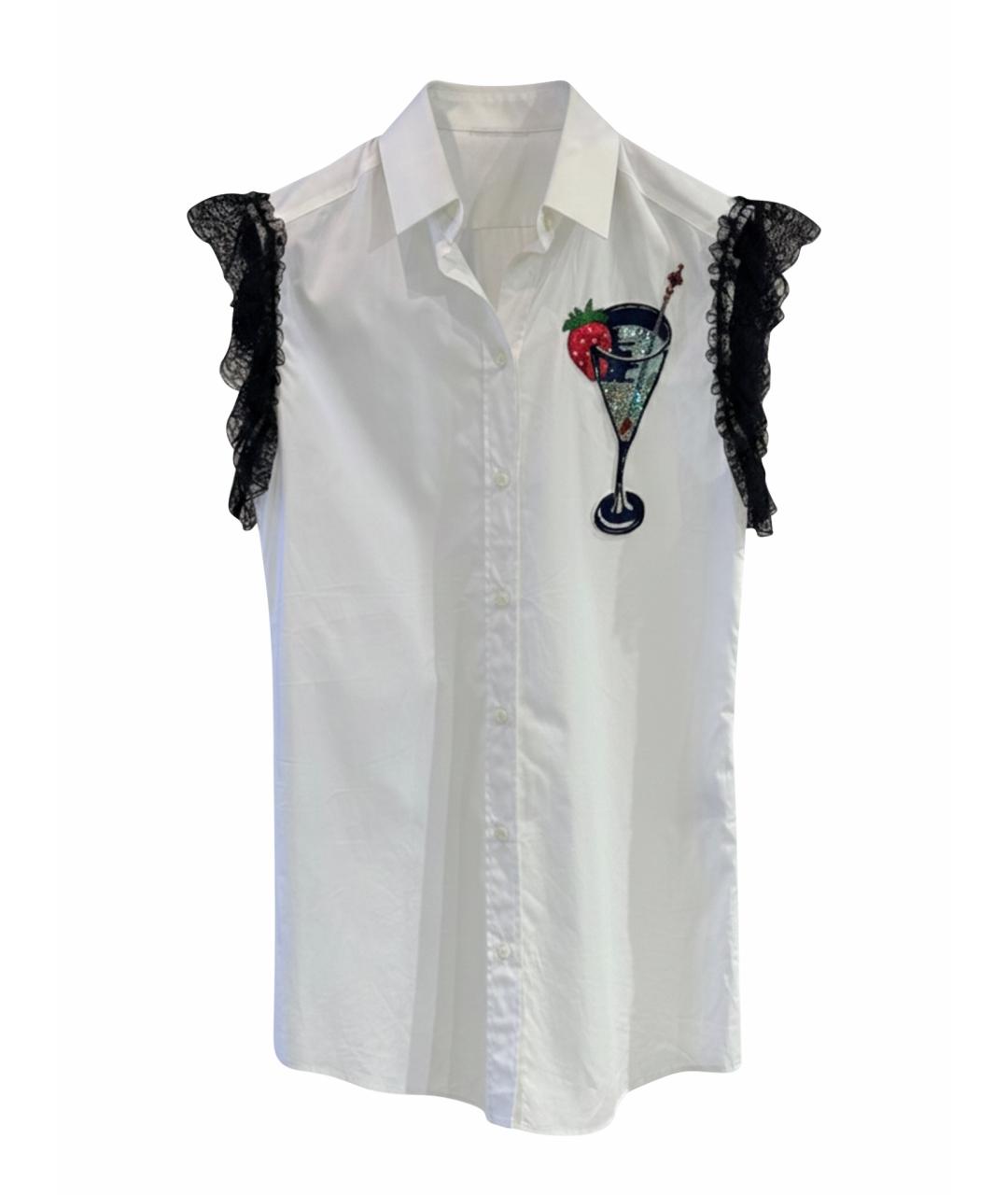 DOLCE&GABBANA Белая хлопковая блузы, фото 1