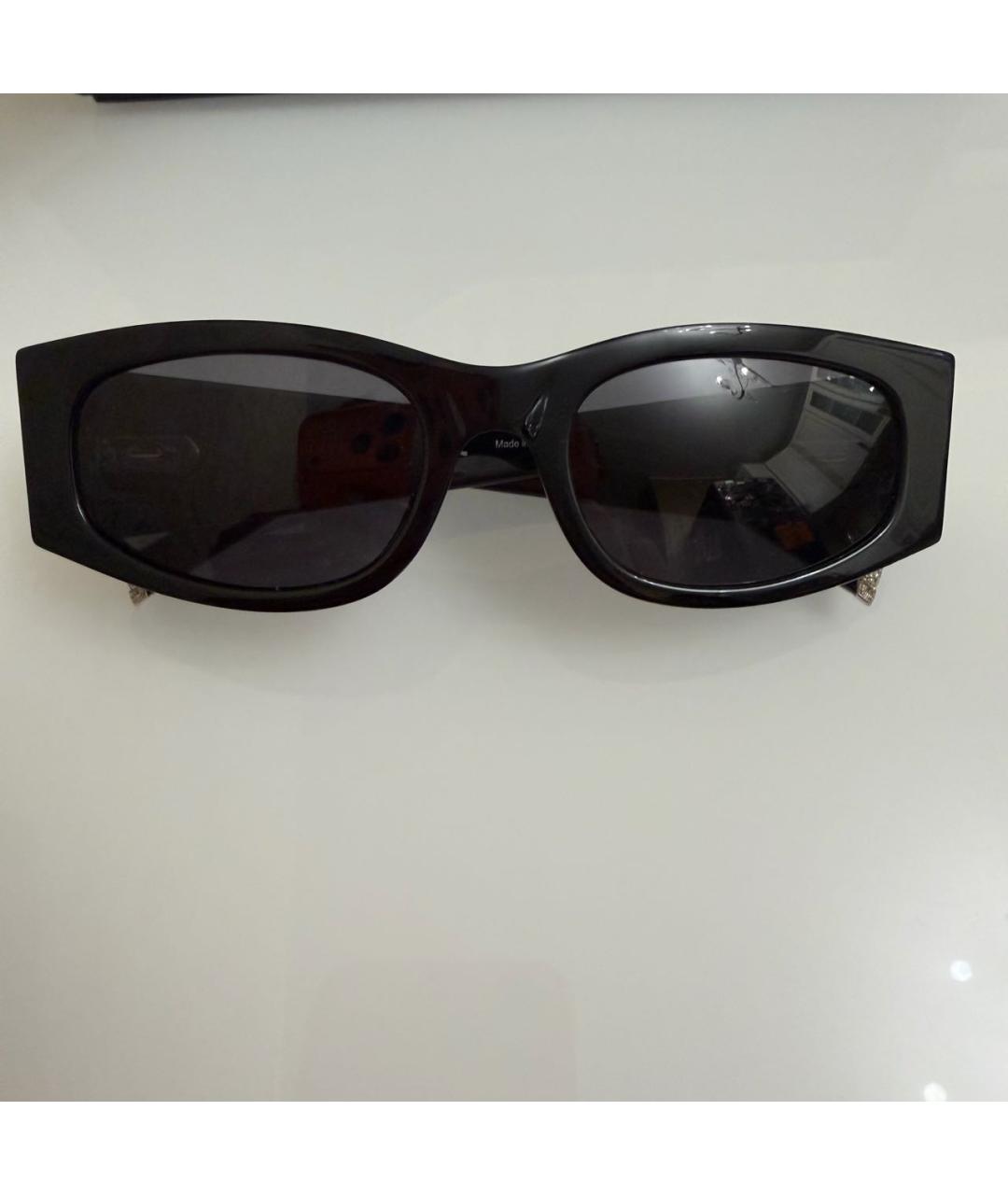 PHILIPP PLEIN Черные пластиковые солнцезащитные очки, фото 2