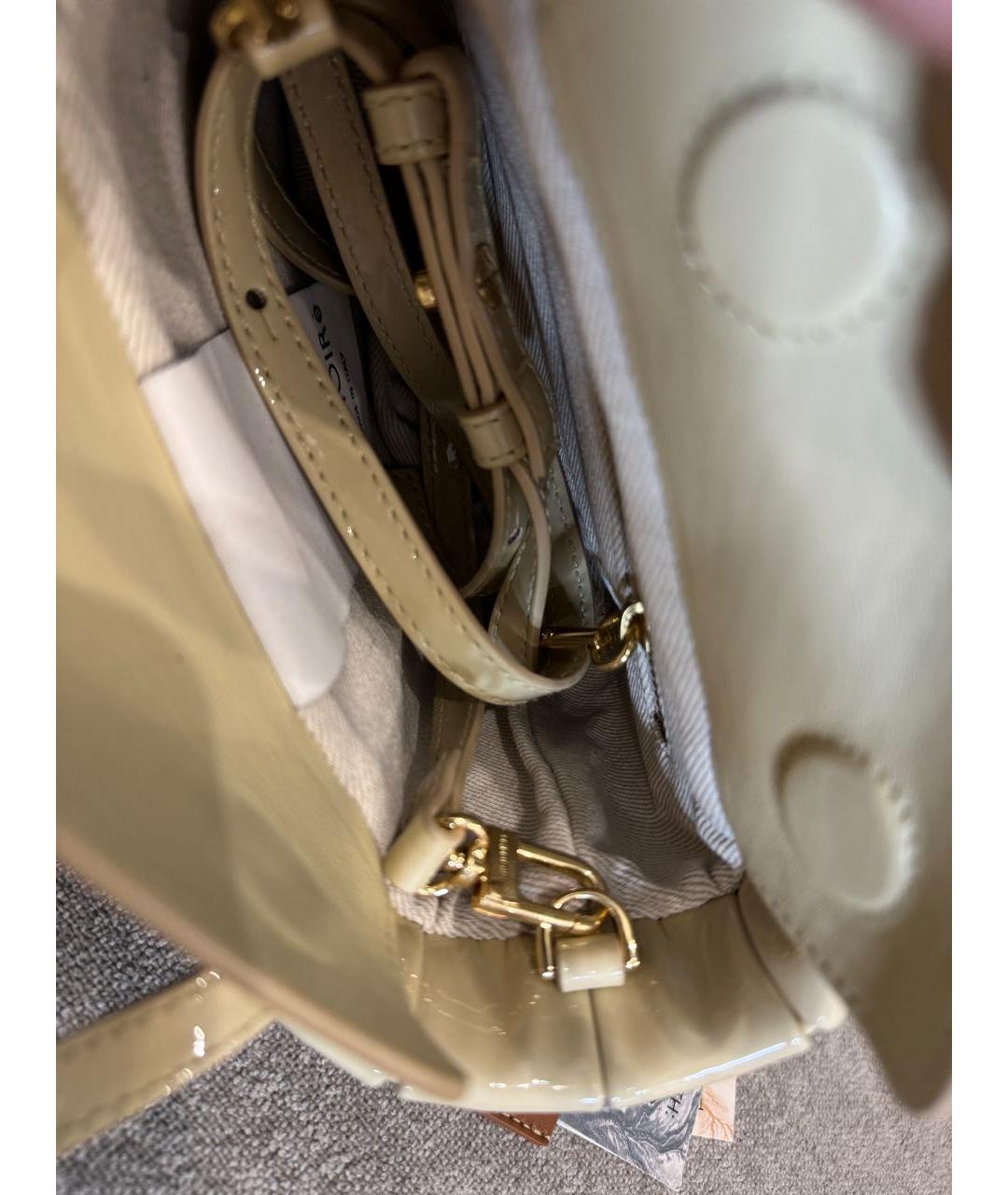 THEMOIRE Бежевая сумка с короткими ручками из искусственной кожи, фото 7