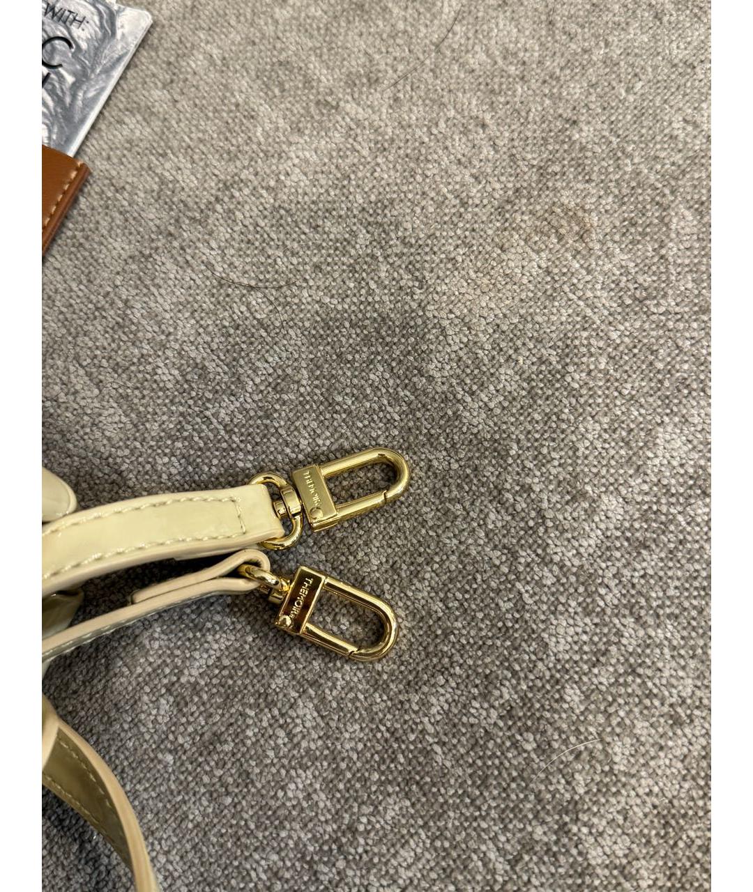 THEMOIRE Бежевая сумка с короткими ручками из искусственной кожи, фото 5