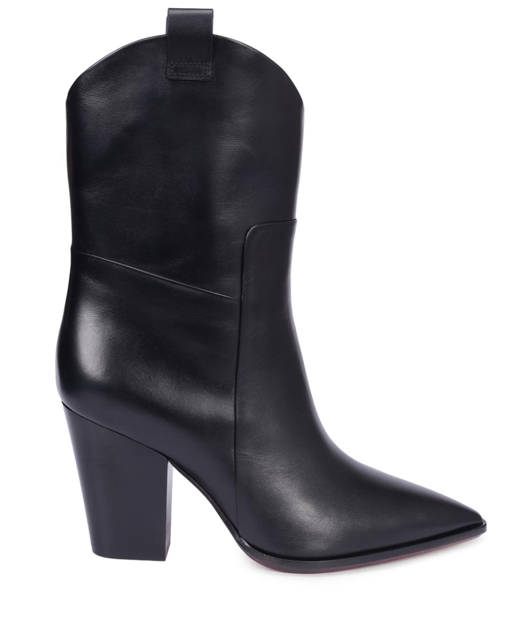 SANTONI Черные кожаные ботильоны, фото 1