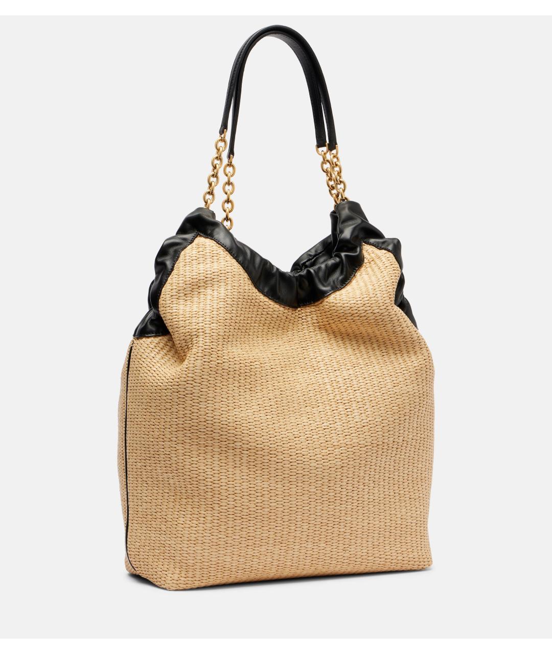 DEMELLIER Бежевая пелетеная сумка тоут, фото 4