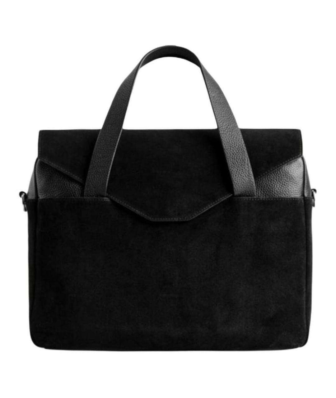 COS Черная хлопковая сумка тоут, фото 1