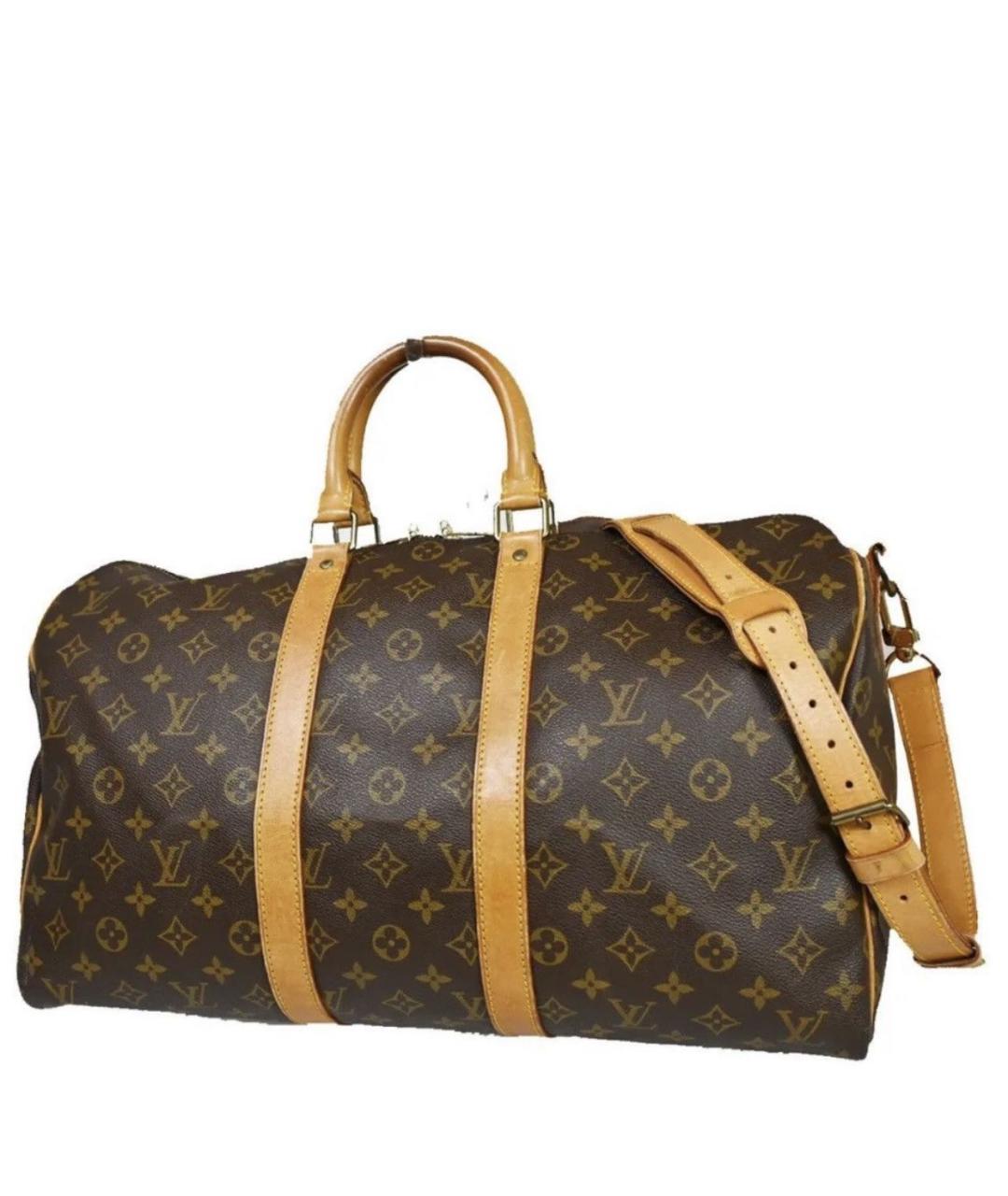 LOUIS VUITTON Коричневая дорожная/спортивная сумка, фото 2