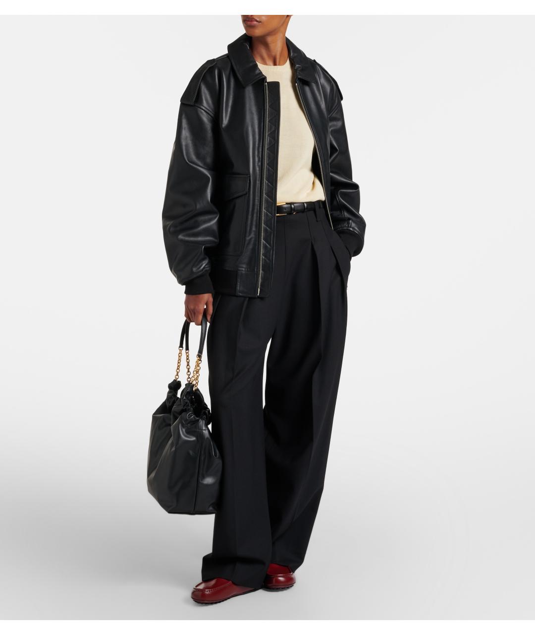 DEMELLIER Черная кожаная сумка тоут, фото 3