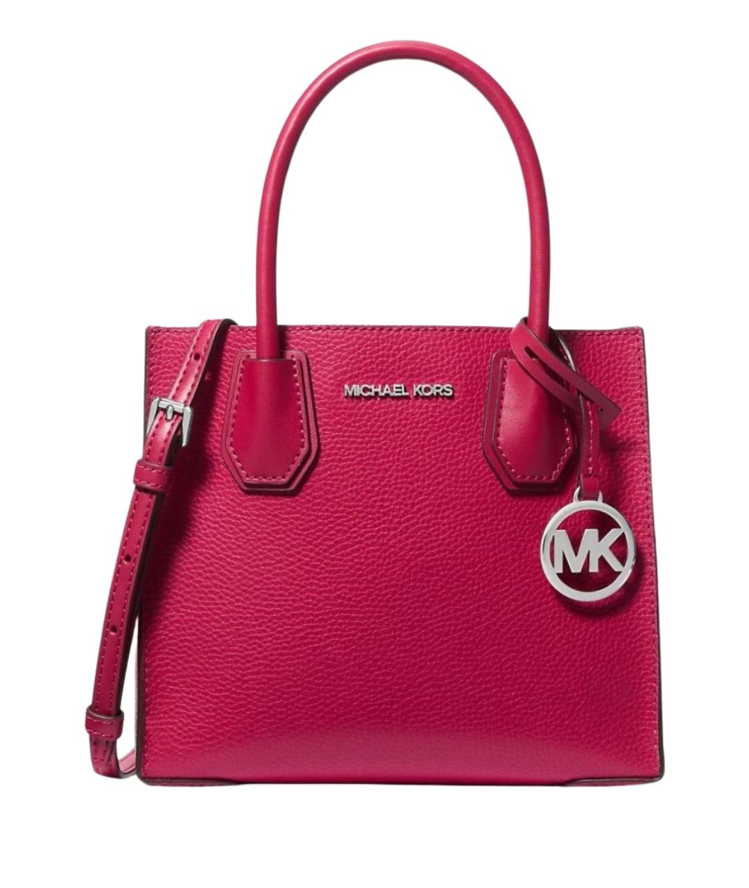 MICHAEL KORS Фуксия кожаная сумка с короткими ручками, фото 1