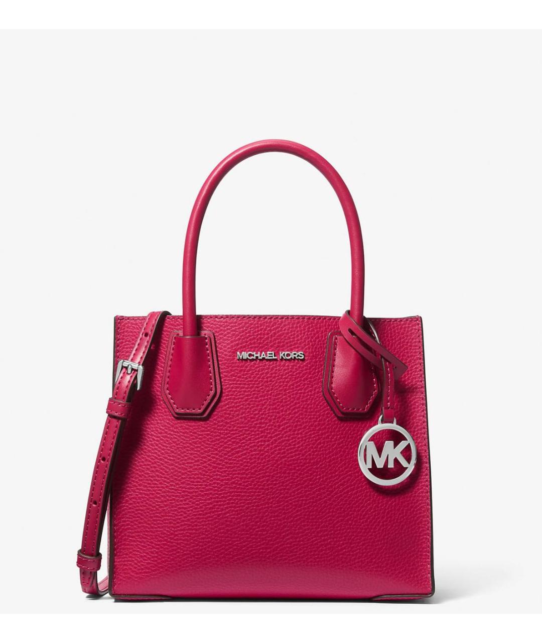 MICHAEL KORS Фуксия кожаная сумка с короткими ручками, фото 6