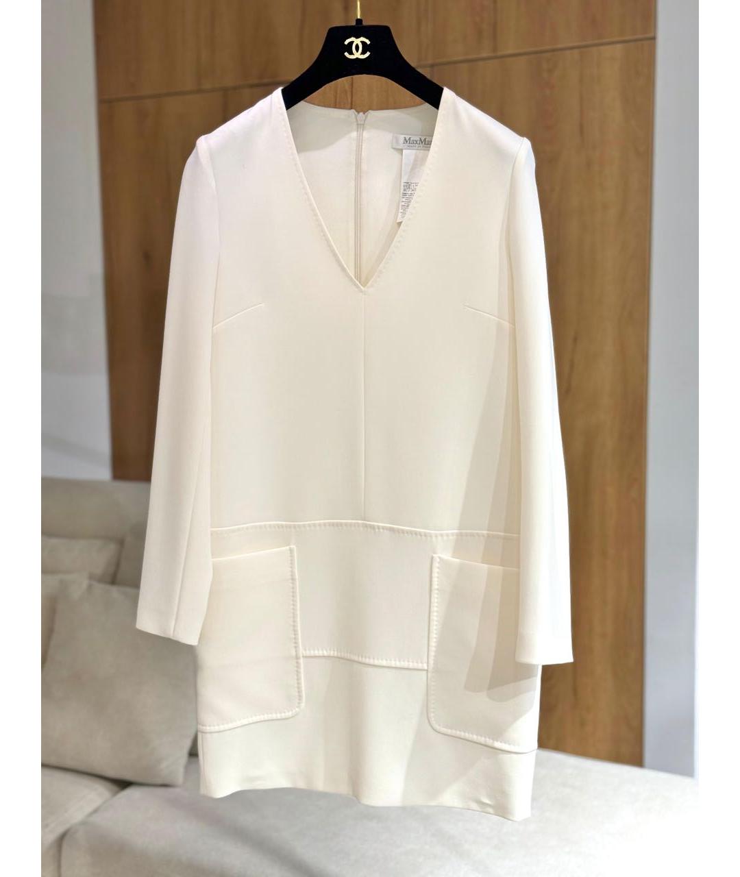MAX MARA Белое повседневное платье, фото 3