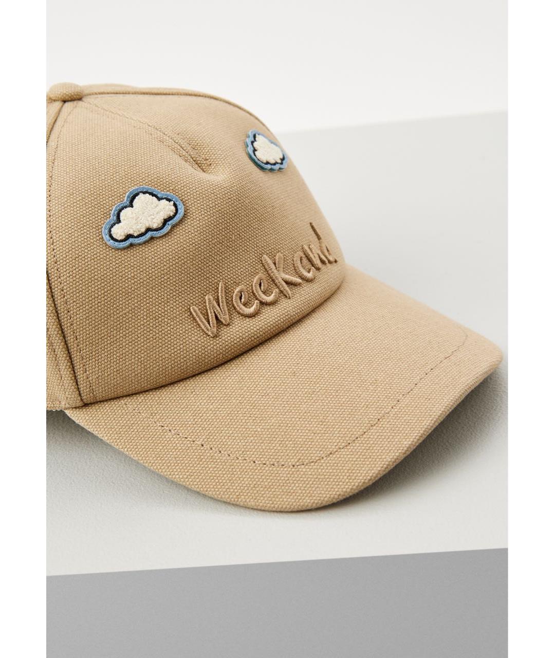 WEEKEND MAX MARA Бежевая хлопковая кепка, фото 2