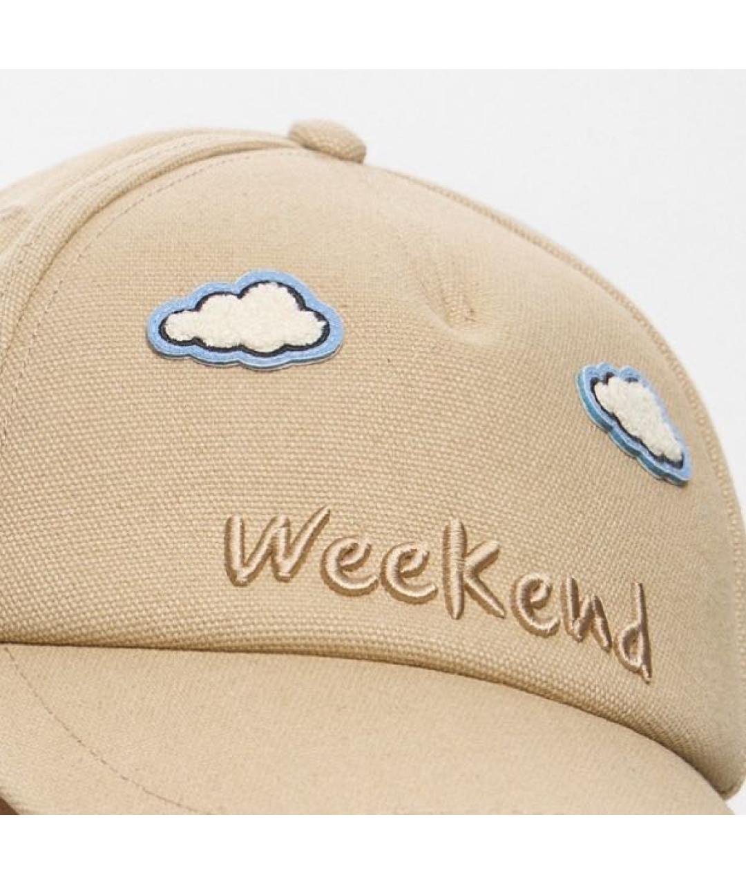 WEEKEND MAX MARA Бежевая хлопковая кепка, фото 4