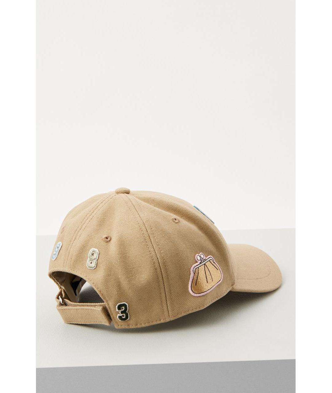 WEEKEND MAX MARA Бежевая хлопковая кепка, фото 3