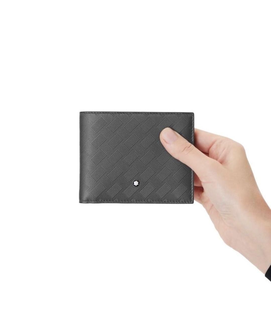 MONTBLANC Серый кожаный кошелек, фото 6