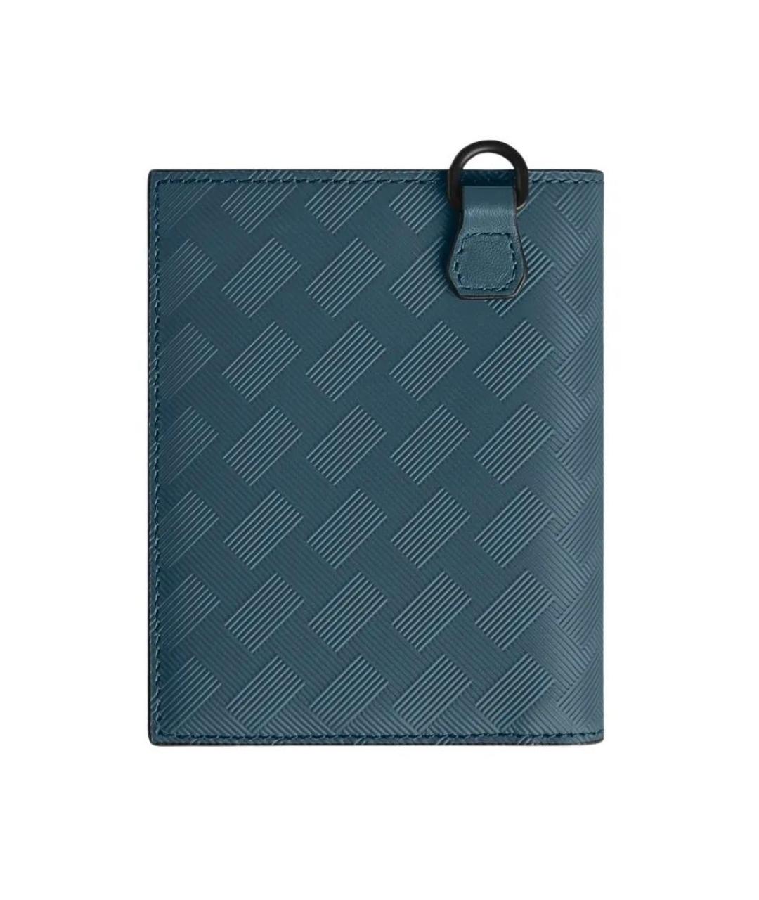 MONTBLANC Бирюзовый кожаный кошелек, фото 2