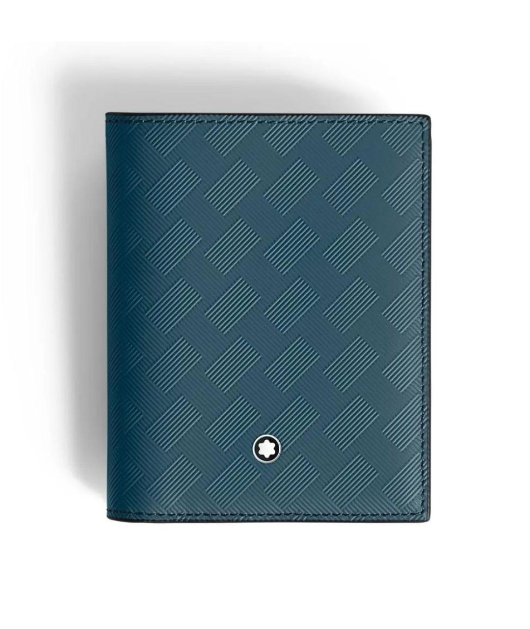 MONTBLANC Бирюзовый кожаный кошелек, фото 7