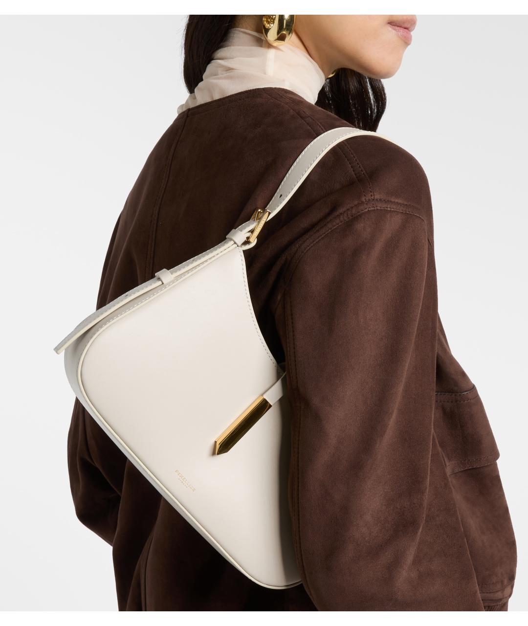 DEMELLIER Белая кожаная сумка через плечо, фото 2