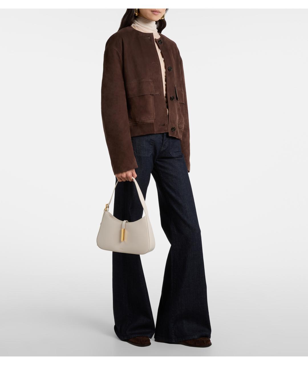 DEMELLIER Белая кожаная сумка через плечо, фото 4