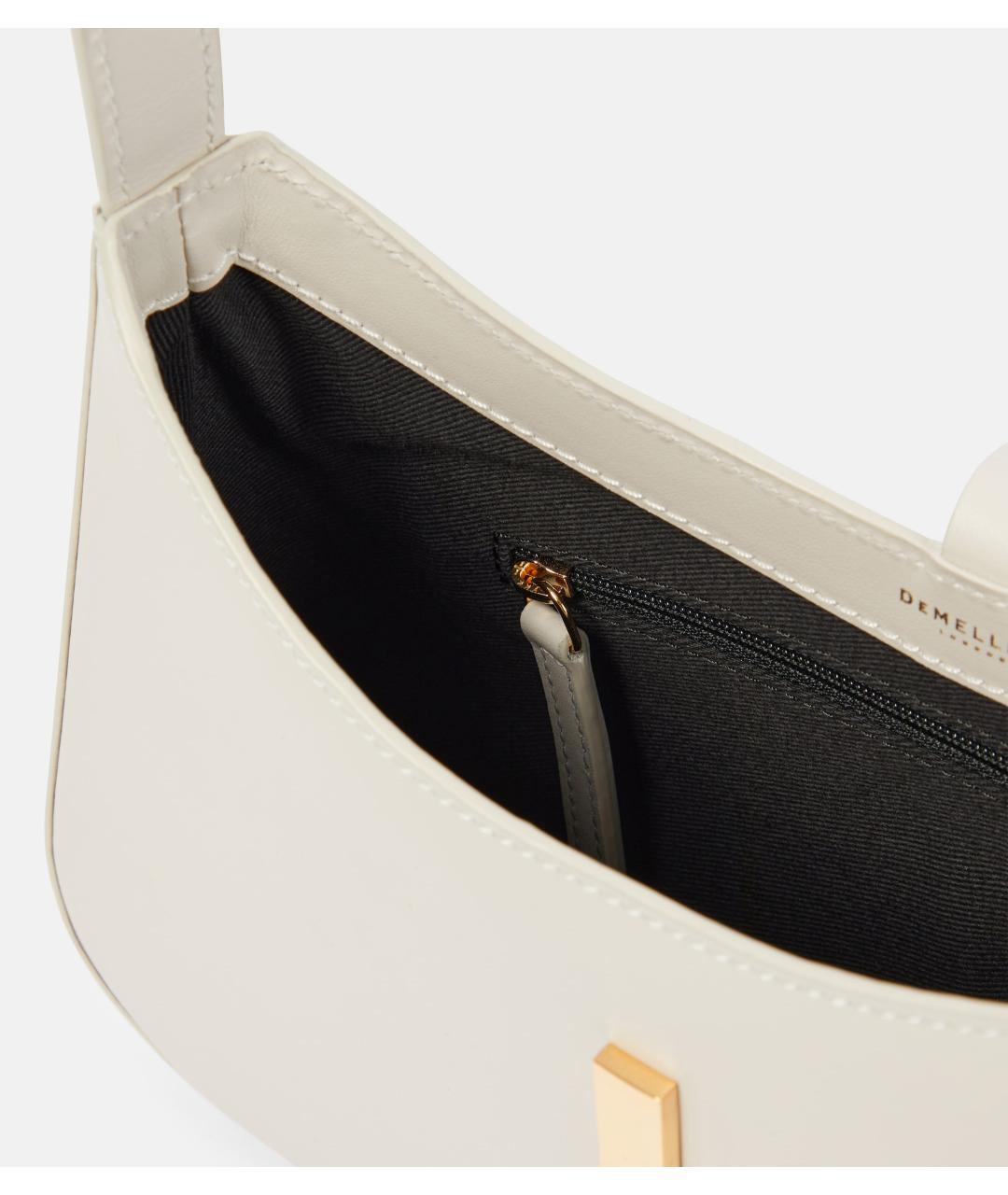 DEMELLIER Белая кожаная сумка через плечо, фото 6