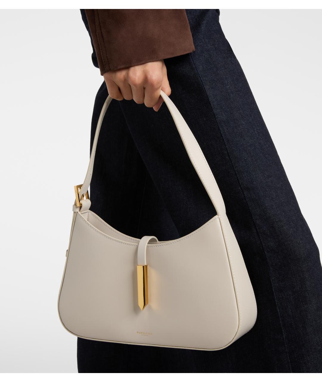 DEMELLIER Белая кожаная сумка через плечо, фото 3