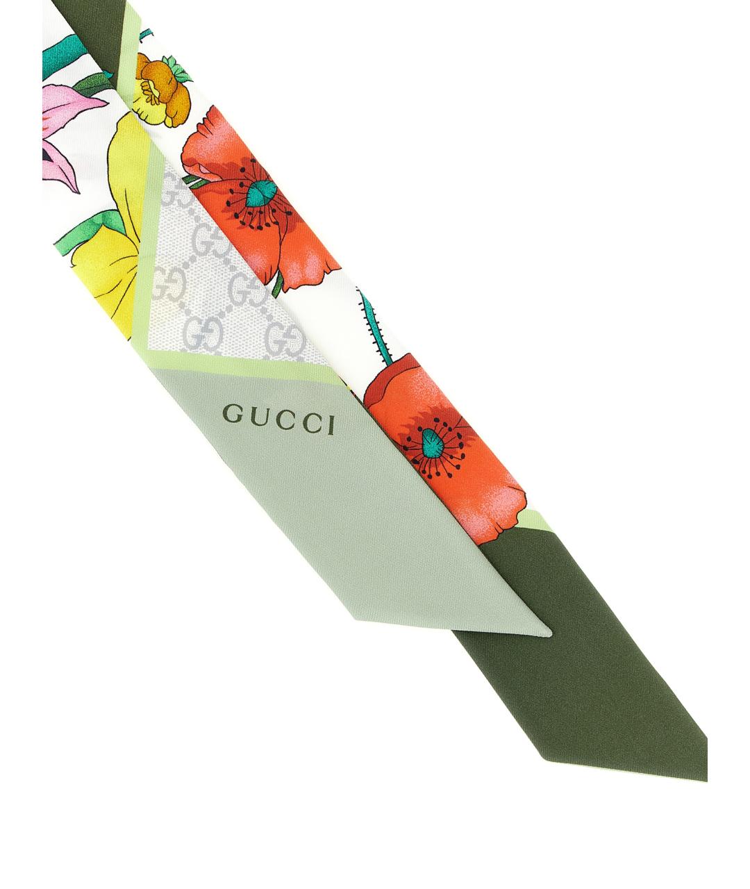 GUCCI Мульти шелковый шарф, фото 3