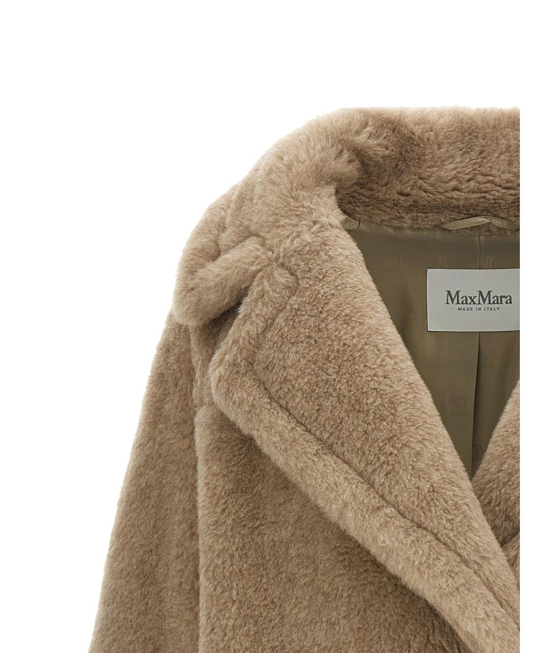 MAX MARA Бежевое шерстяное пальто, фото 3