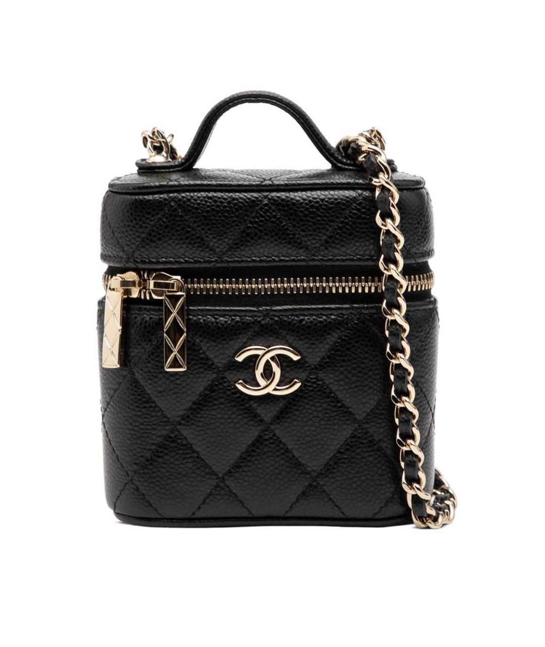 CHANEL Черная кожаная сумка через плечо, фото 6