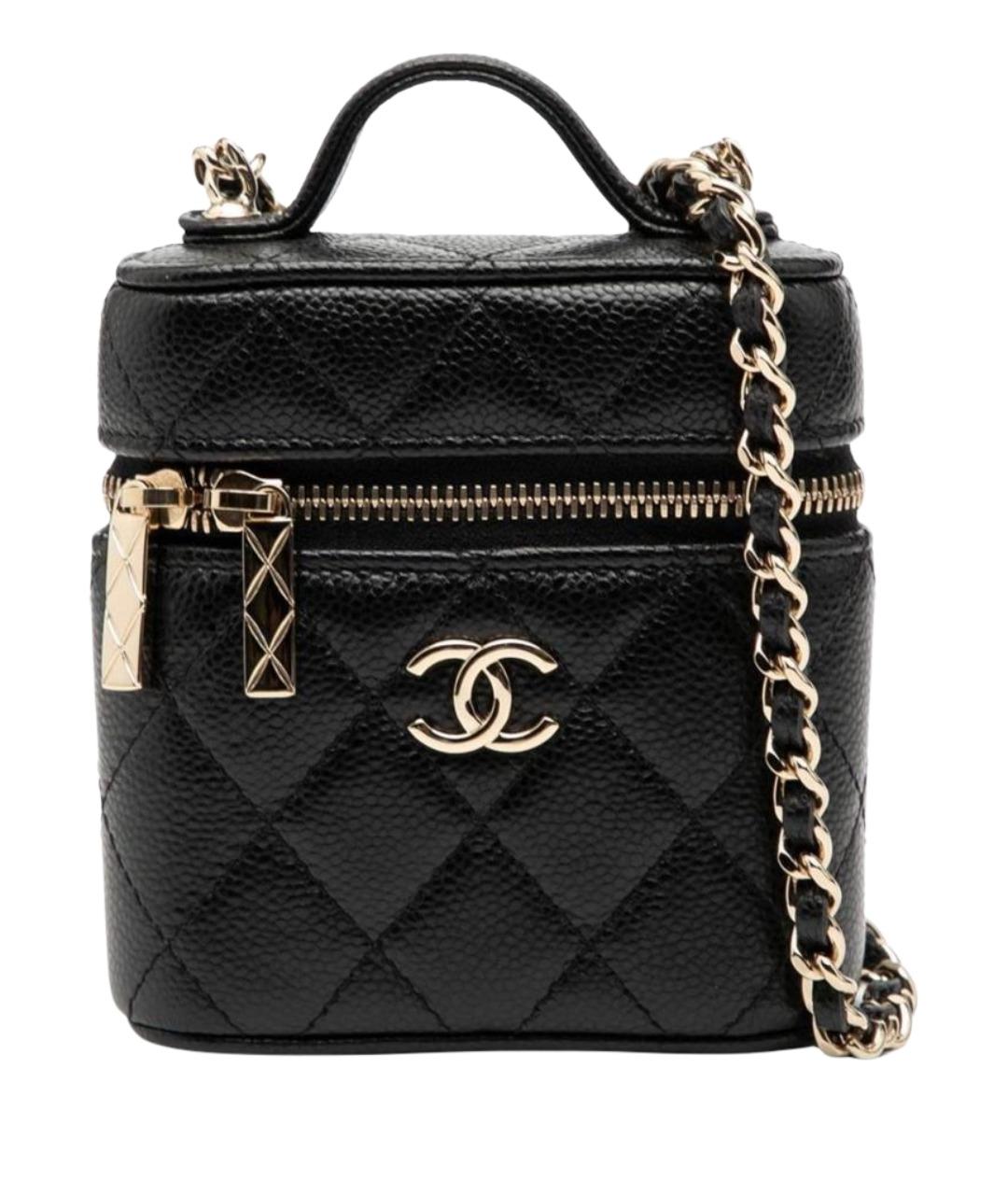 CHANEL Черная кожаная сумка через плечо, фото 1