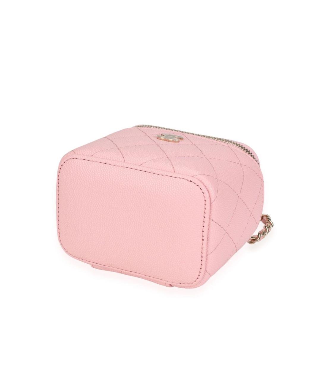 CHANEL Розовая кожаная сумка через плечо, фото 6