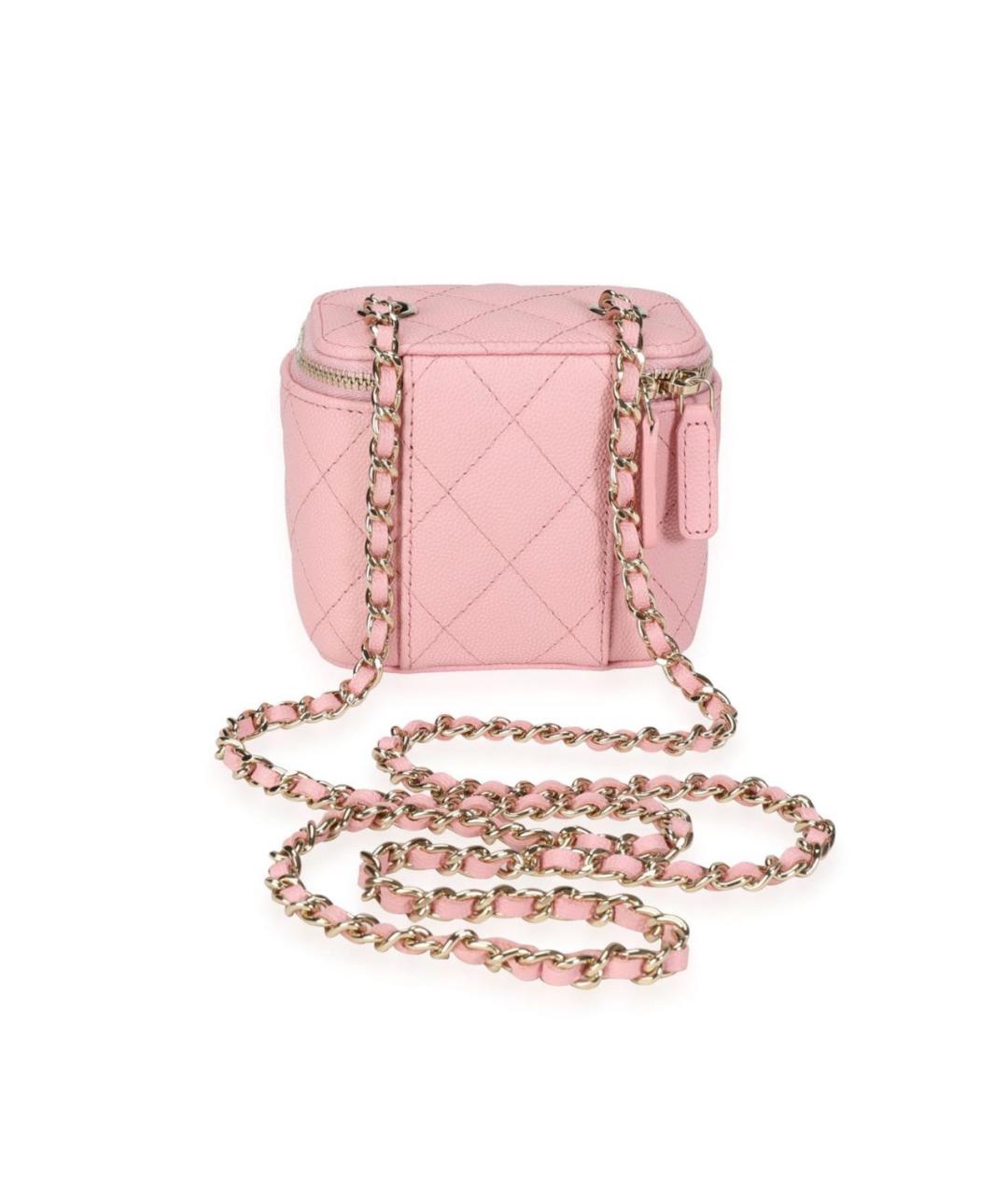 CHANEL Розовая кожаная сумка через плечо, фото 3