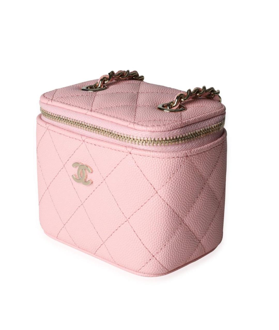 CHANEL Розовая кожаная сумка через плечо, фото 2