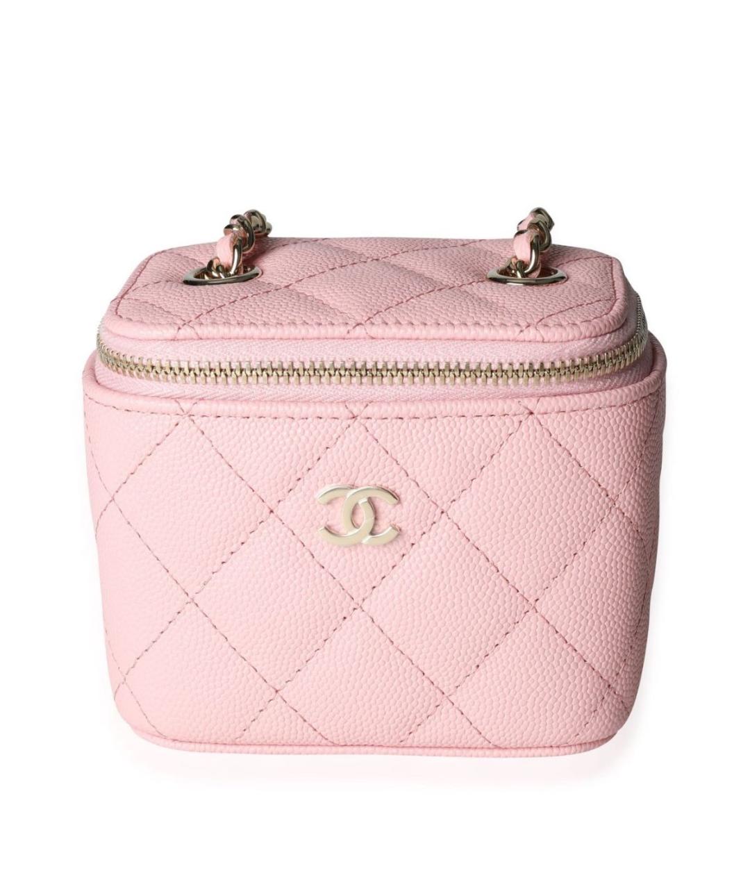 CHANEL Розовая кожаная сумка через плечо, фото 9