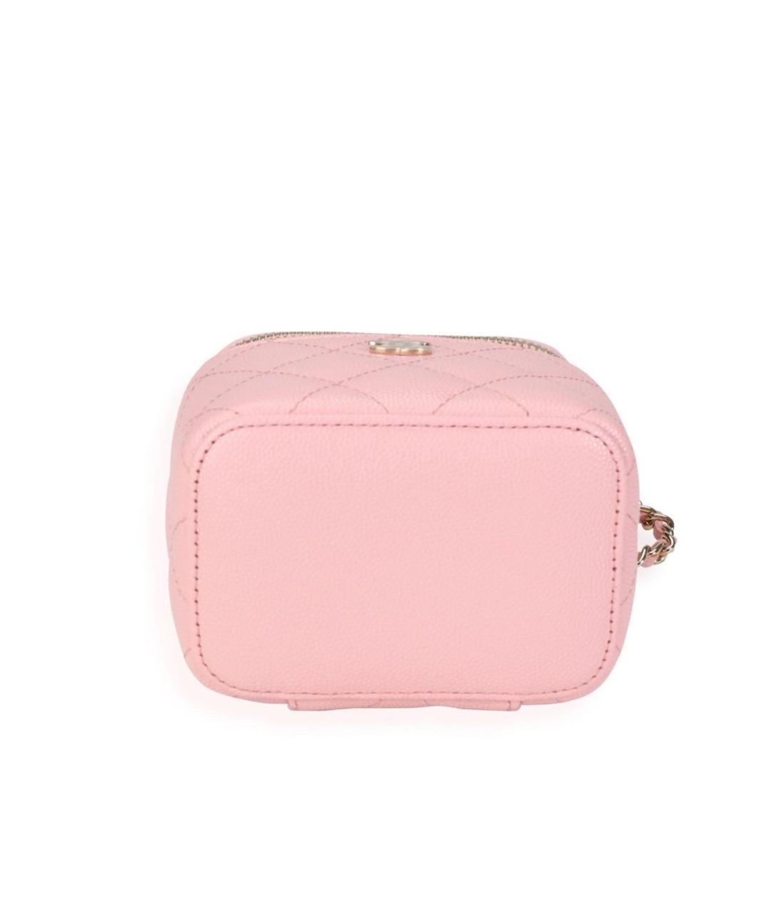 CHANEL Розовая кожаная сумка через плечо, фото 5