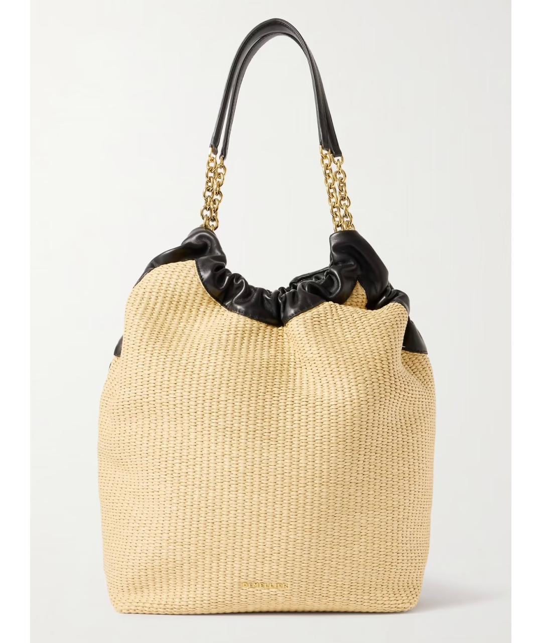 DEMELLIER Бежевая пелетеная сумка тоут, фото 6