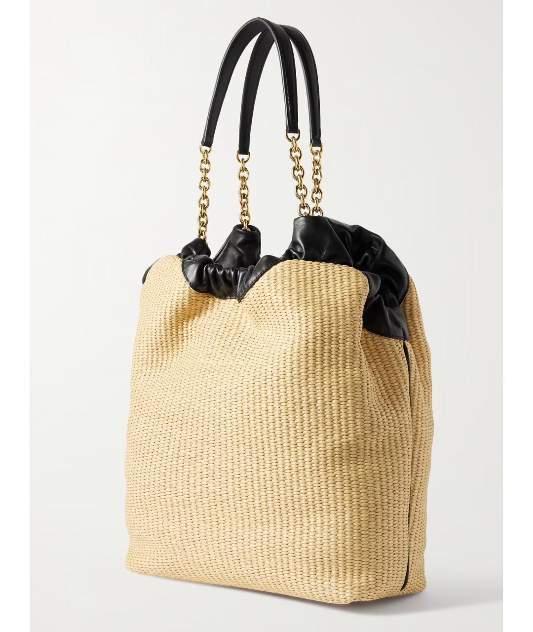 DEMELLIER Бежевая пелетеная сумка тоут, фото 3