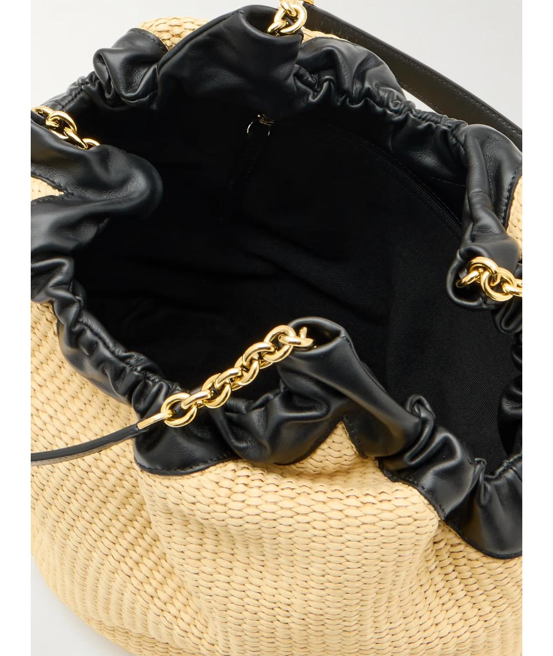 DEMELLIER Бежевая пелетеная сумка тоут, фото 4