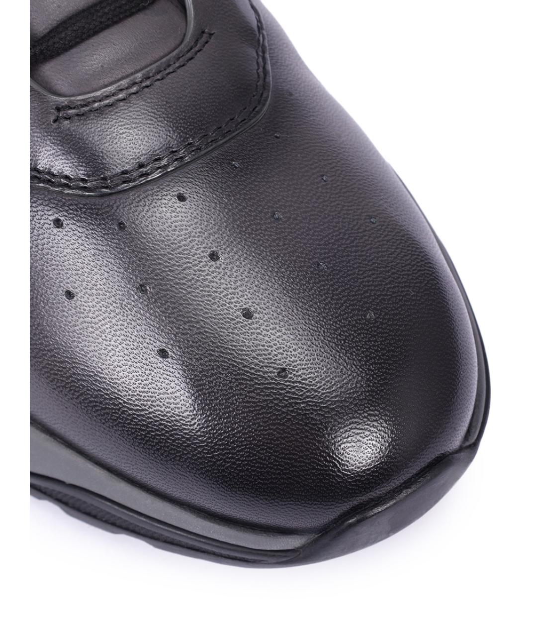 SANTONI Серые кожаные низкие кроссовки / кеды, фото 5