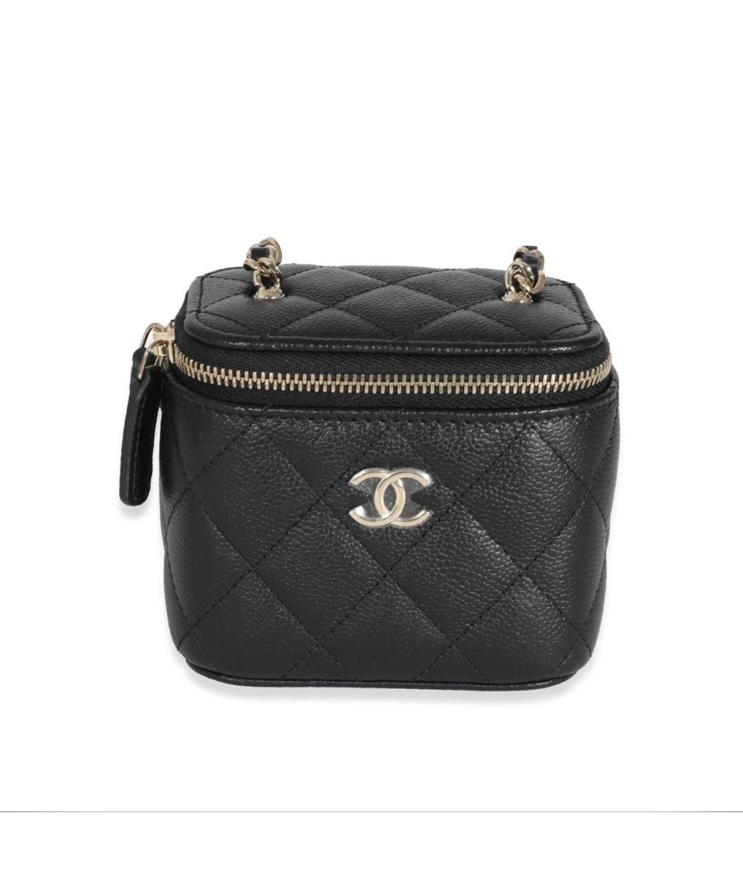 CHANEL Черная кожаная сумка через плечо, фото 9