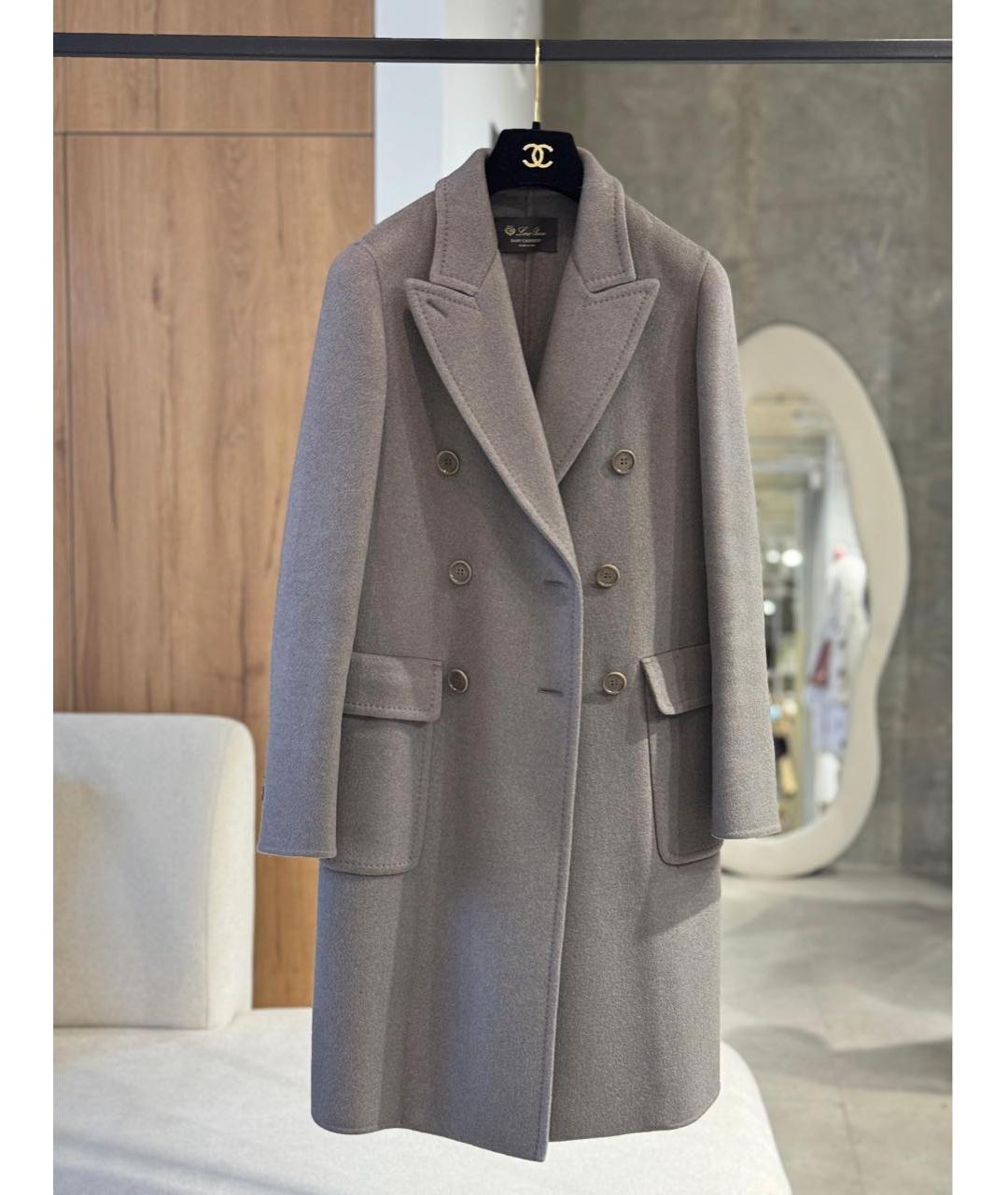 LORO PIANA Серое кашемировое пальто, фото 4