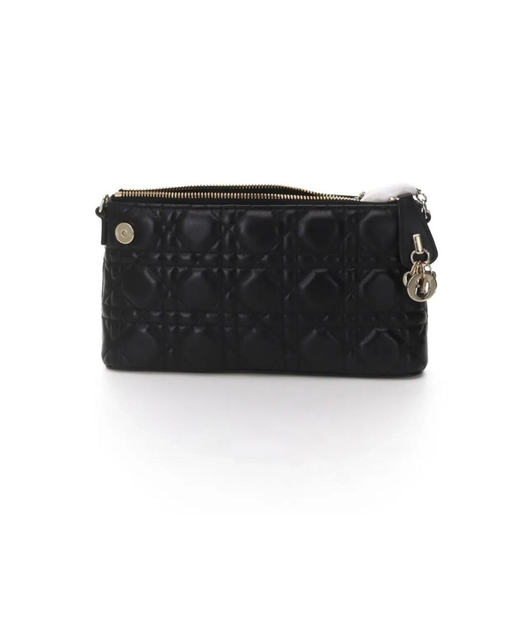 CHRISTIAN DIOR Черная кожаная сумка через плечо, фото 2