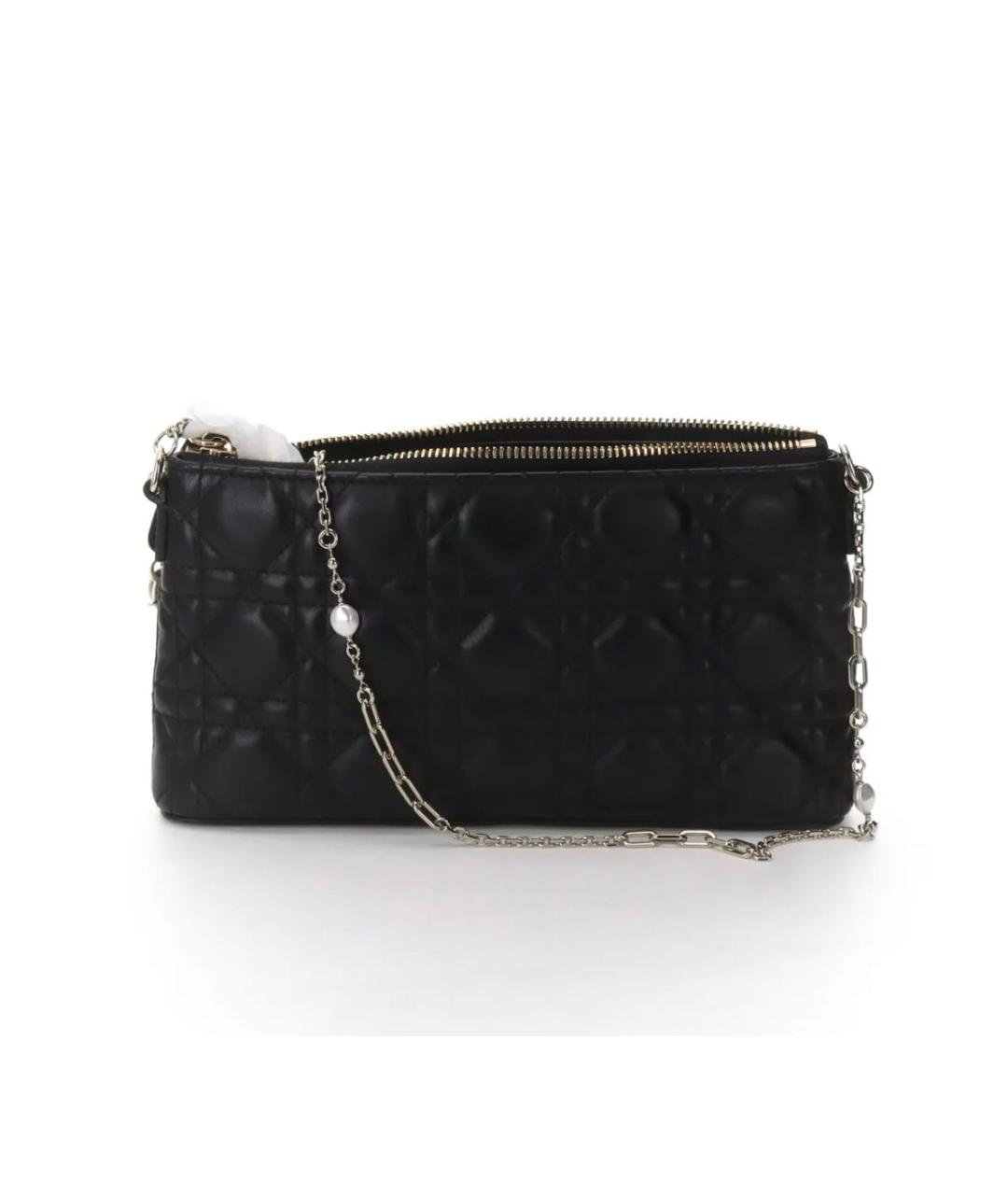 CHRISTIAN DIOR Черная кожаная сумка через плечо, фото 4