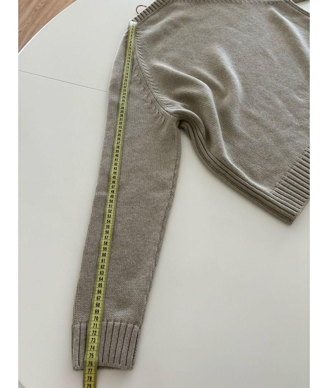 LORO PIANA Бежевый кашемировый джемпер / свитер, фото 7