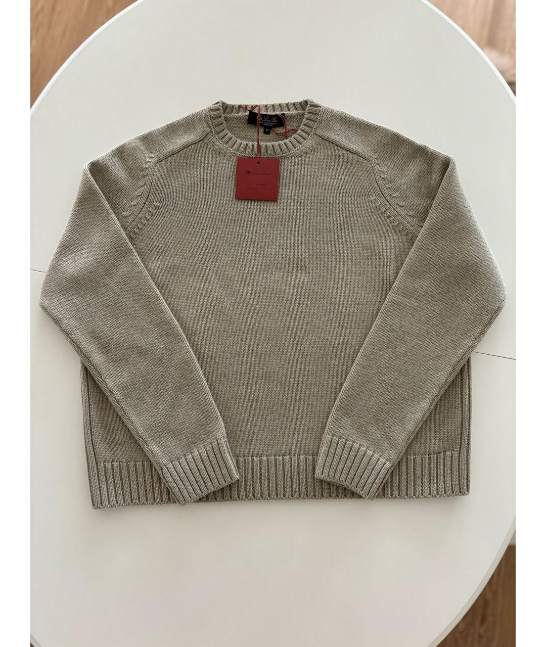 LORO PIANA Бежевый кашемировый джемпер / свитер, фото 8