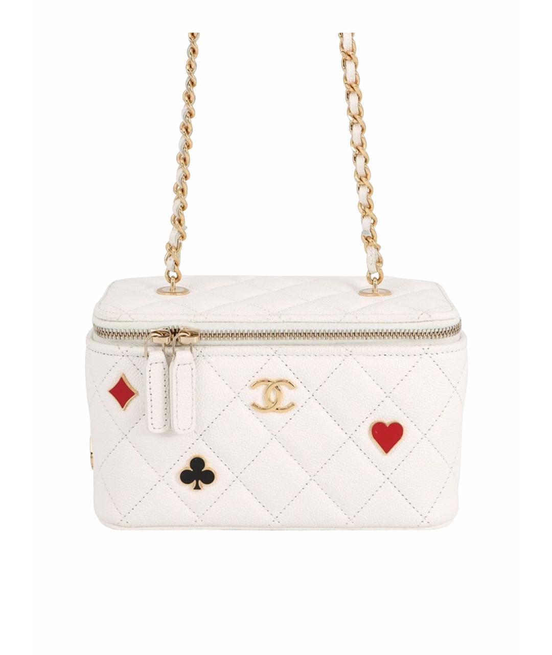 CHANEL Белая кожаная сумка через плечо, фото 1