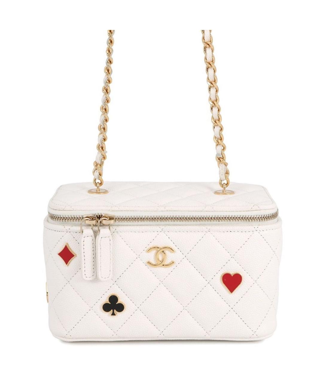CHANEL Белая кожаная сумка через плечо, фото 9