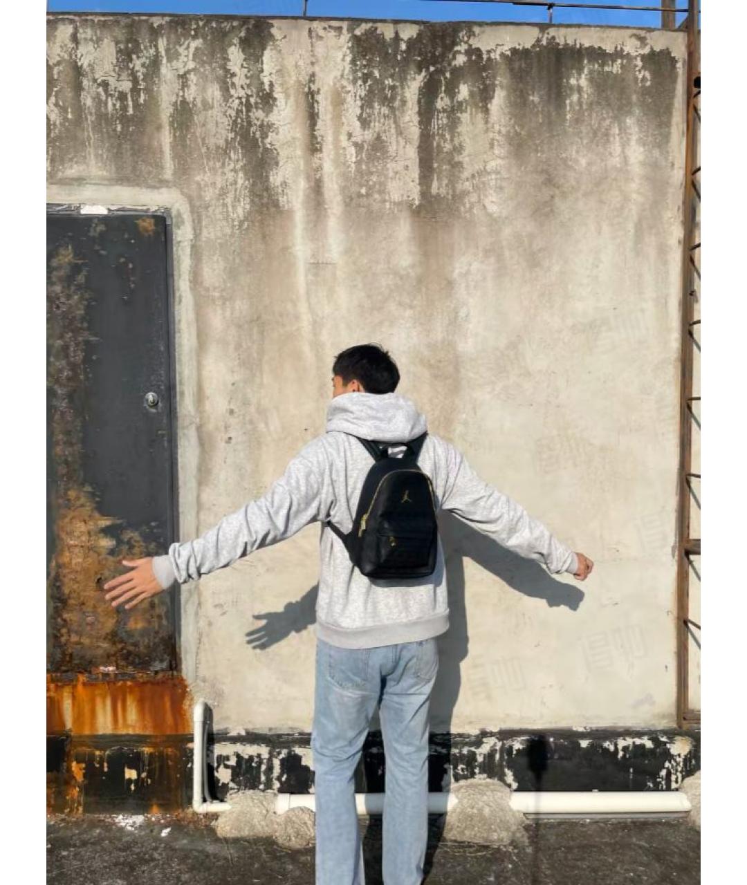 JORDAN Черный рюкзак из искусственной кожи, фото 5