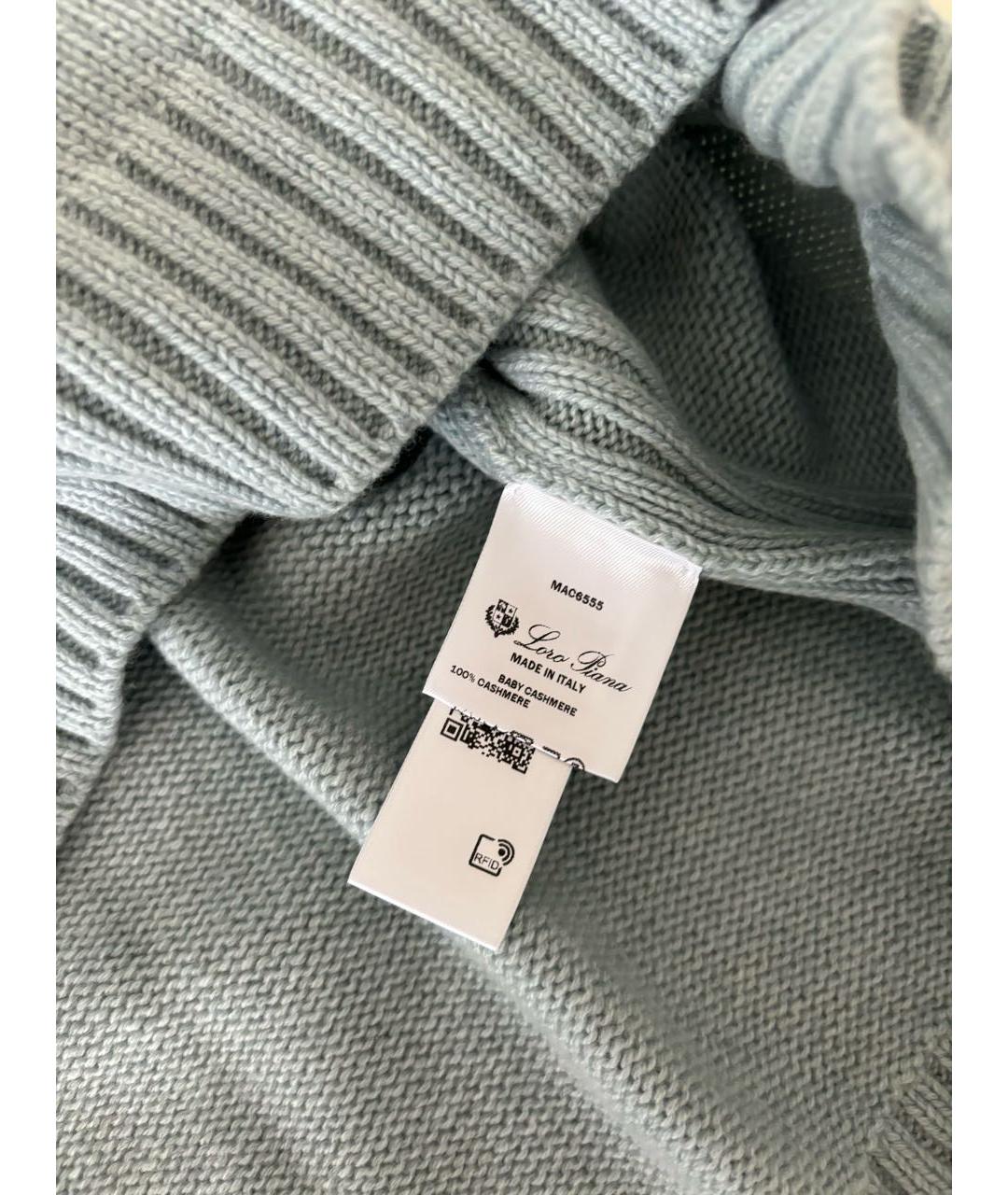 LORO PIANA Голубой кашемировый джемпер / свитер, фото 4